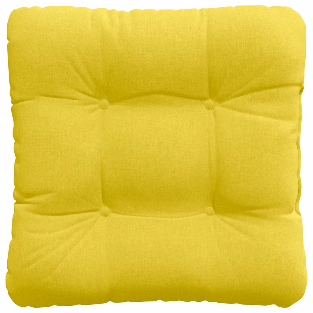vidaXL Poduszki na siedziska 4 pcs Jasnożółty 40 x 40 x 12 cm tkanina