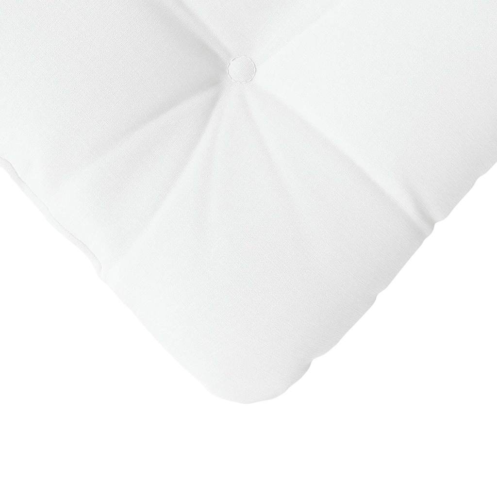 vidaXL Poduszki na siedziska 4 pcs Biały 40 x 40 x 12 cm tkanina
