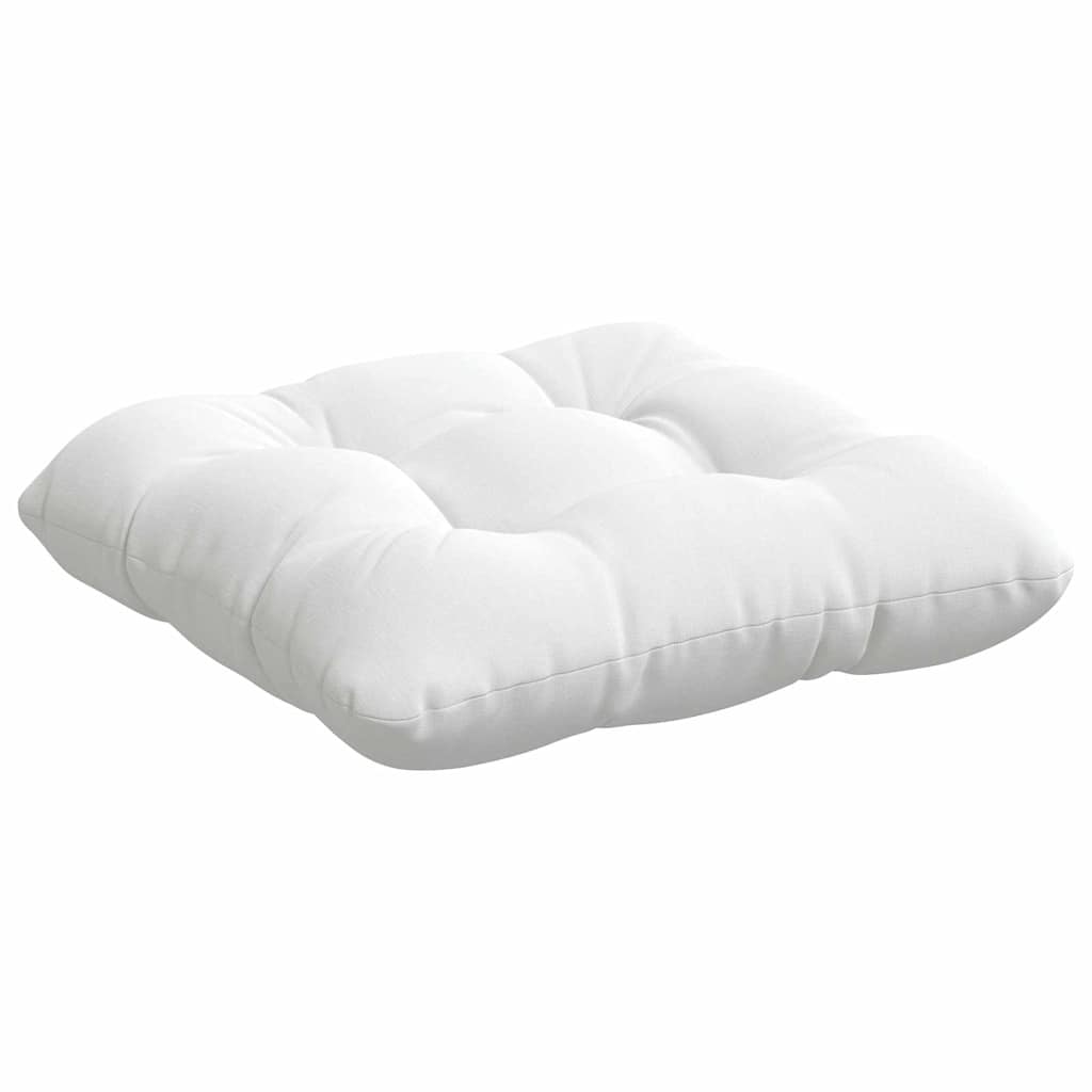 vidaXL Poduszki na siedziska 4 pcs Biały 40 x 40 x 12 cm tkanina