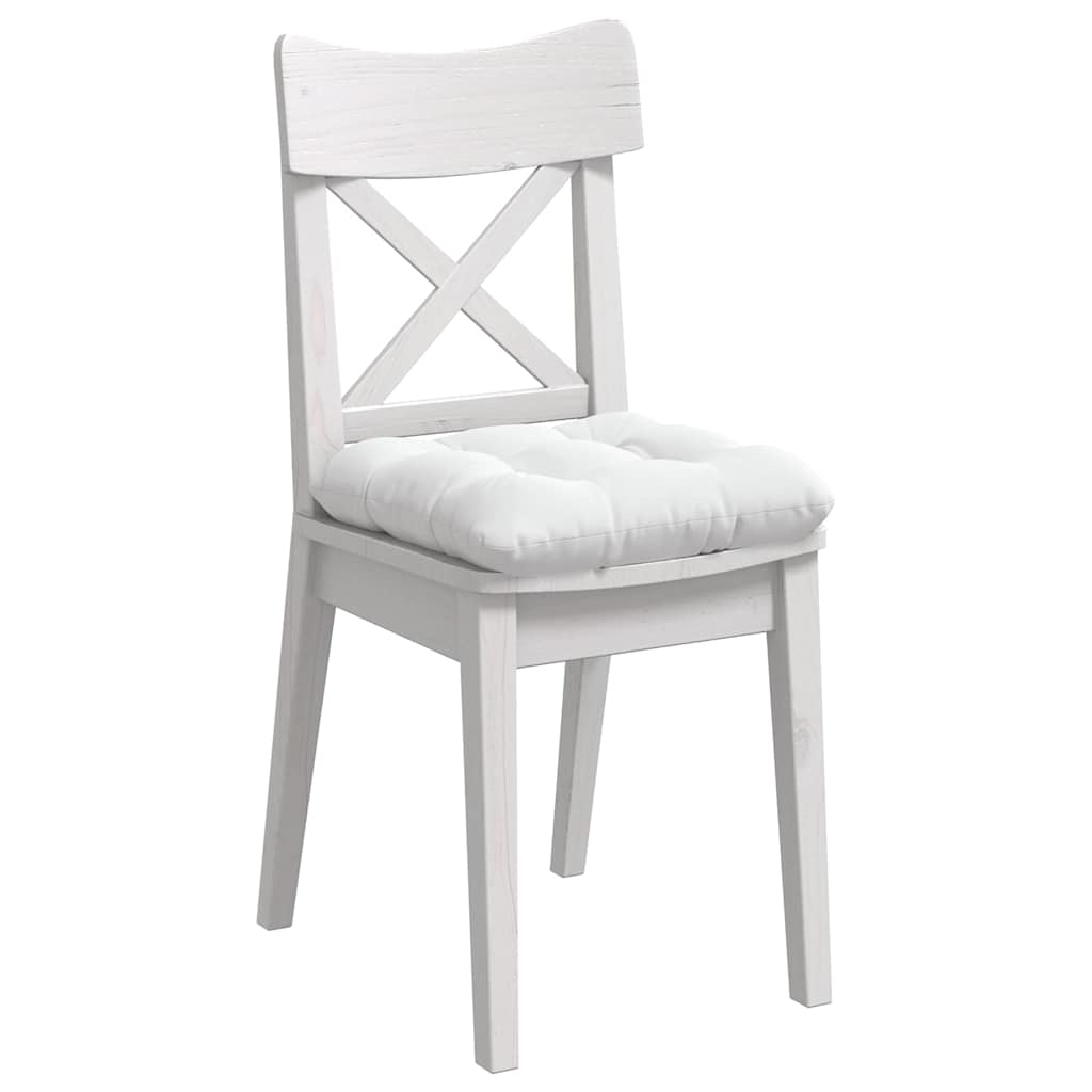 vidaXL Poduszki na siedziska 4 pcs Biały 40 x 40 x 12 cm tkanina