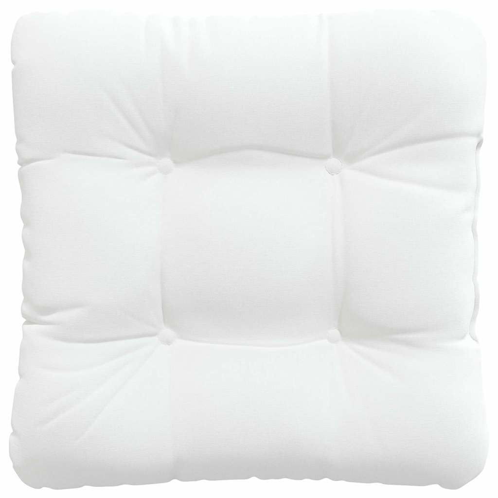 vidaXL Poduszki na siedziska 4 pcs Biały 40 x 40 x 12 cm tkanina