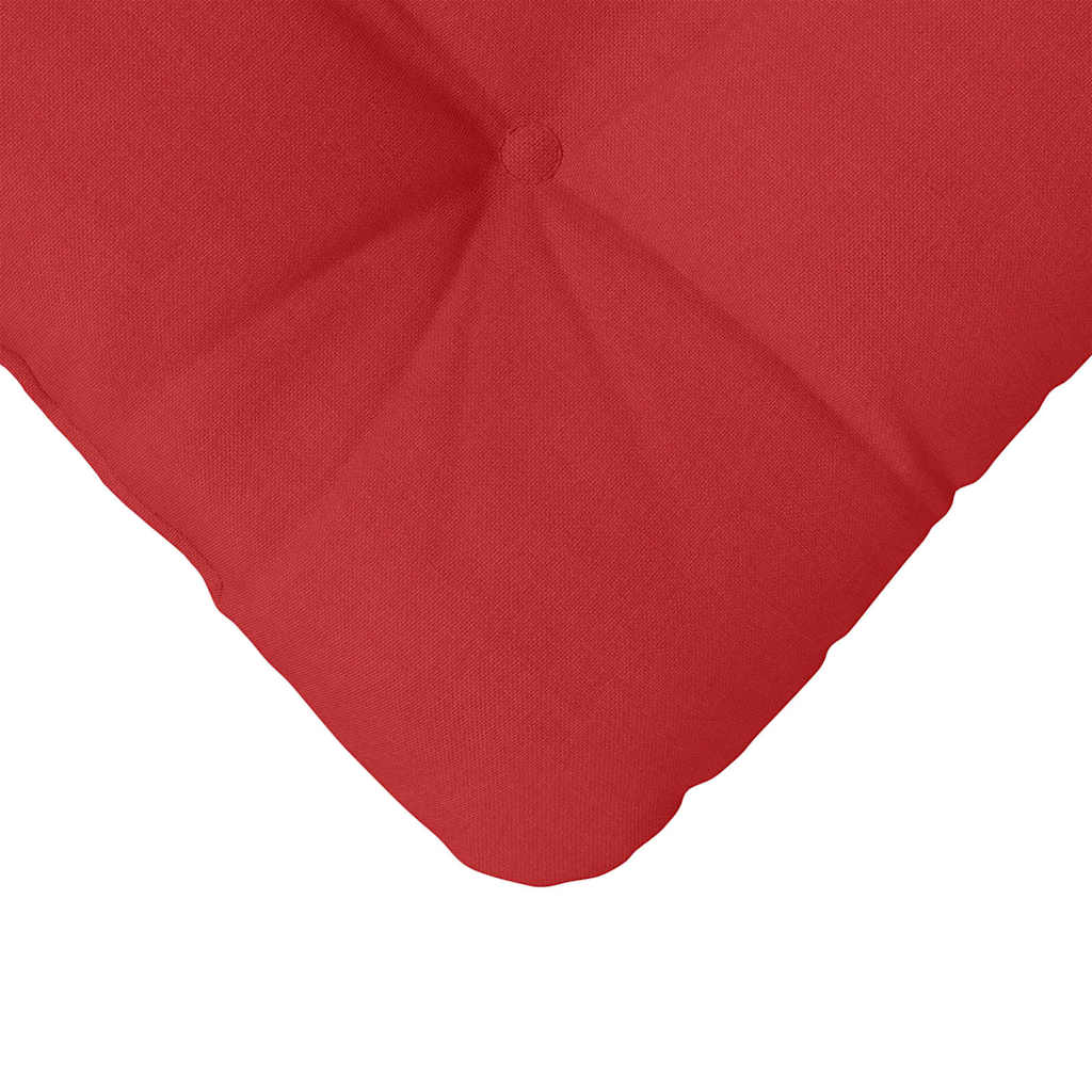 vidaXL Poduszki na siedziska 4 pcs Czerwony 40 x 40 x 12 cm tkanina