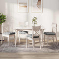 vidaXL Poduszki na siedziska 4 pcs Szary chmur 40 x 40 x 12 cm tkanina