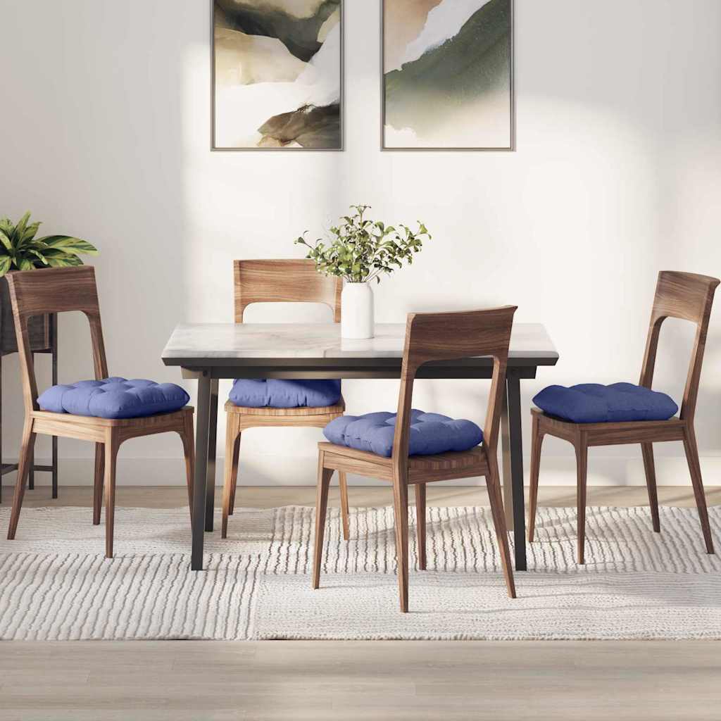 vidaXL Poduszki na siedziska 4 pcs Niebieski dżins 40 x 40 x 12 cm