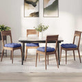 vidaXL Poduszki na siedziska 4 pcs Niebieski dżins 40 x 40 x 12 cm