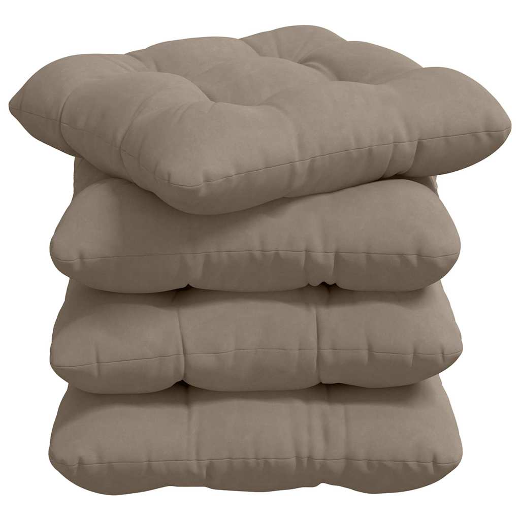 vidaXL Poduszki na siedziska 4 pcs Ciemnoszary 40 x 40 cm