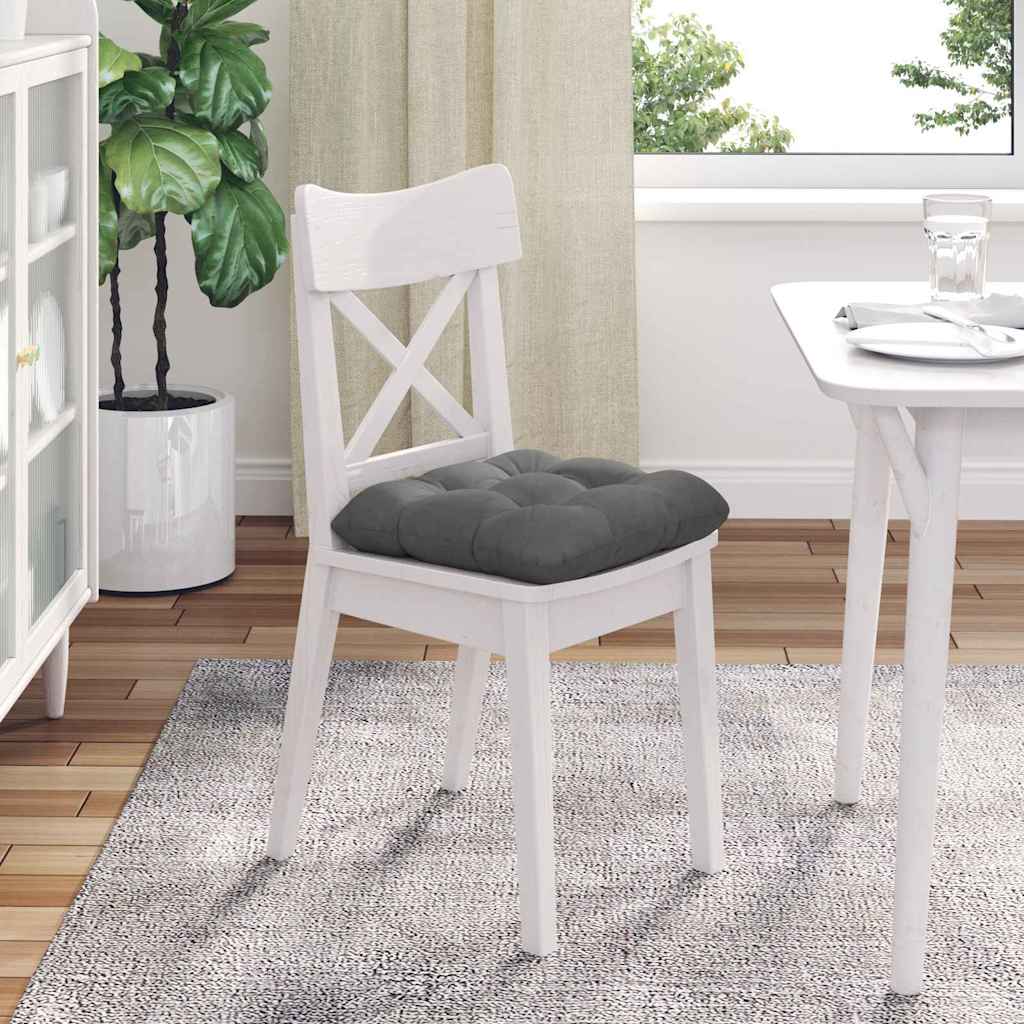 vidaXL Poduszki na siedziska 4 pcs Ciemnoszary 40 x 40 cm