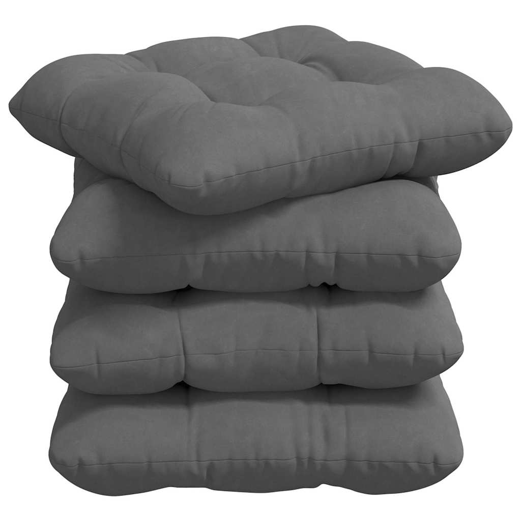 vidaXL Poduszki na siedziska 4 pcs Ciemnoszary 40 x 40 cm