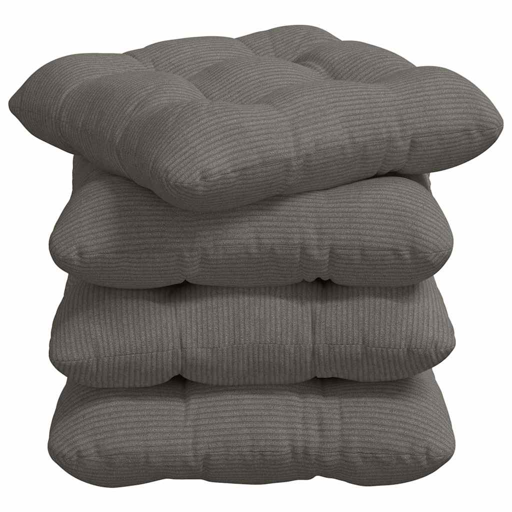vidaXL Poduszki na siedziska 4 pcs Jasnoszary 40 x 40 cm