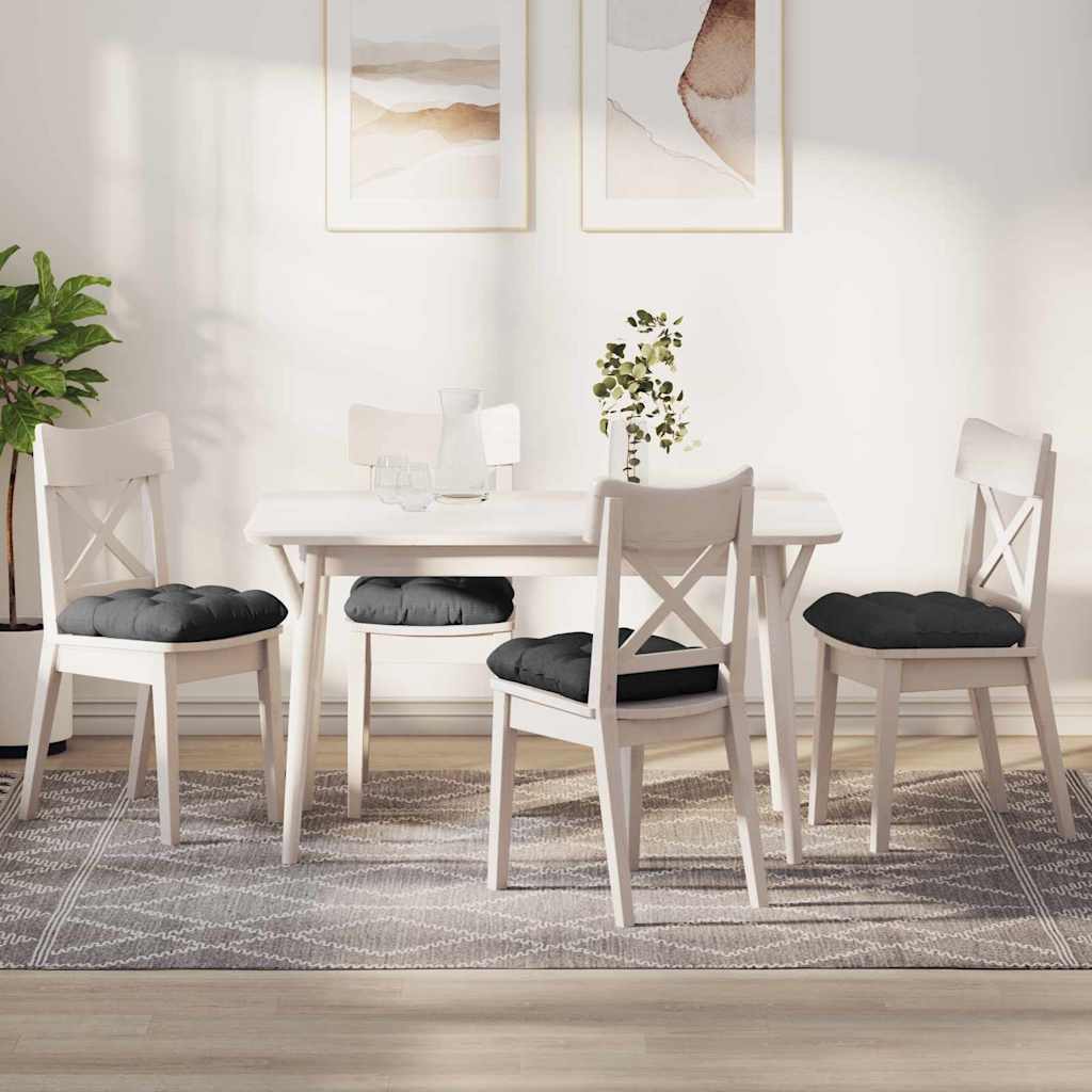 vidaXL Poduszki na siedziska 4 pcs Ciemnoszary 40 x 40 cm