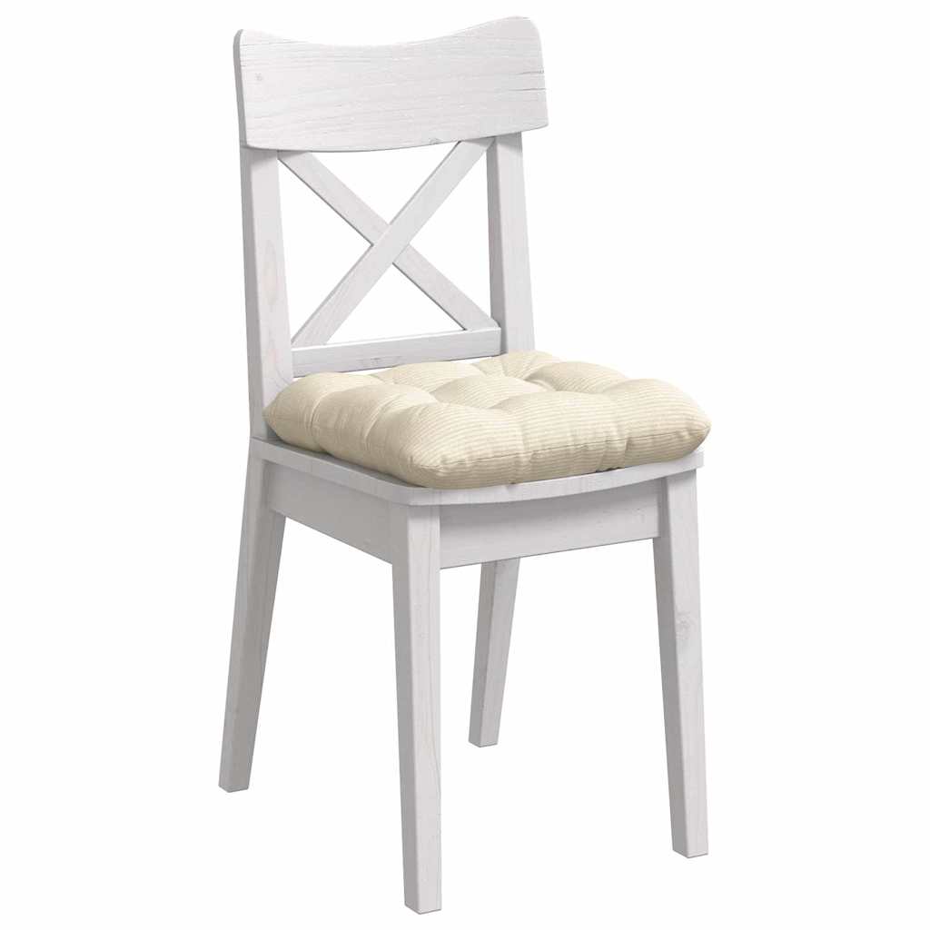 vidaXL Poduszki na siedziska 4 pcs Kremowy 40 x 40 cm