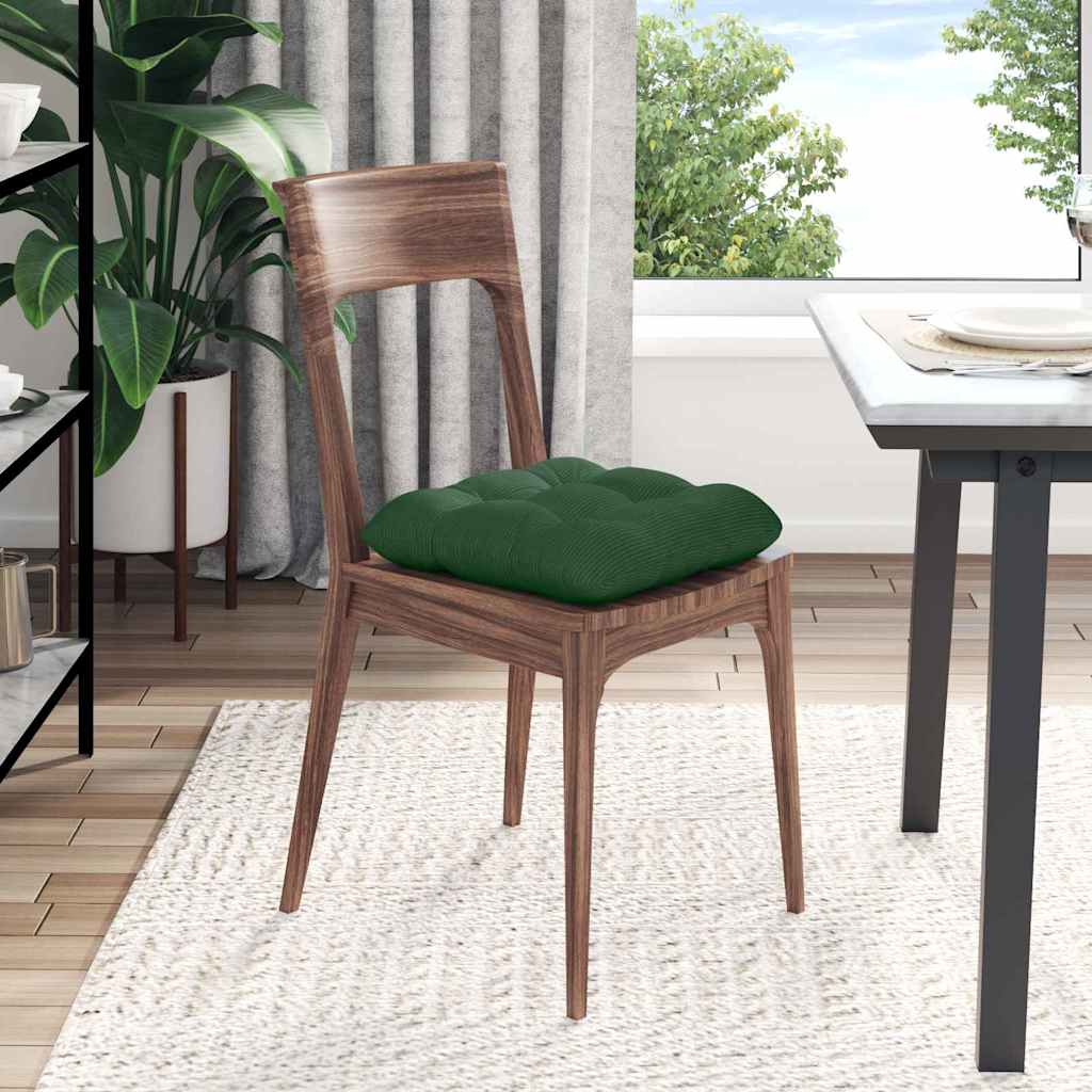 vidaXL Poduszki na siedziska 4 pcs Ciemna zieleń 40 x 40 cm