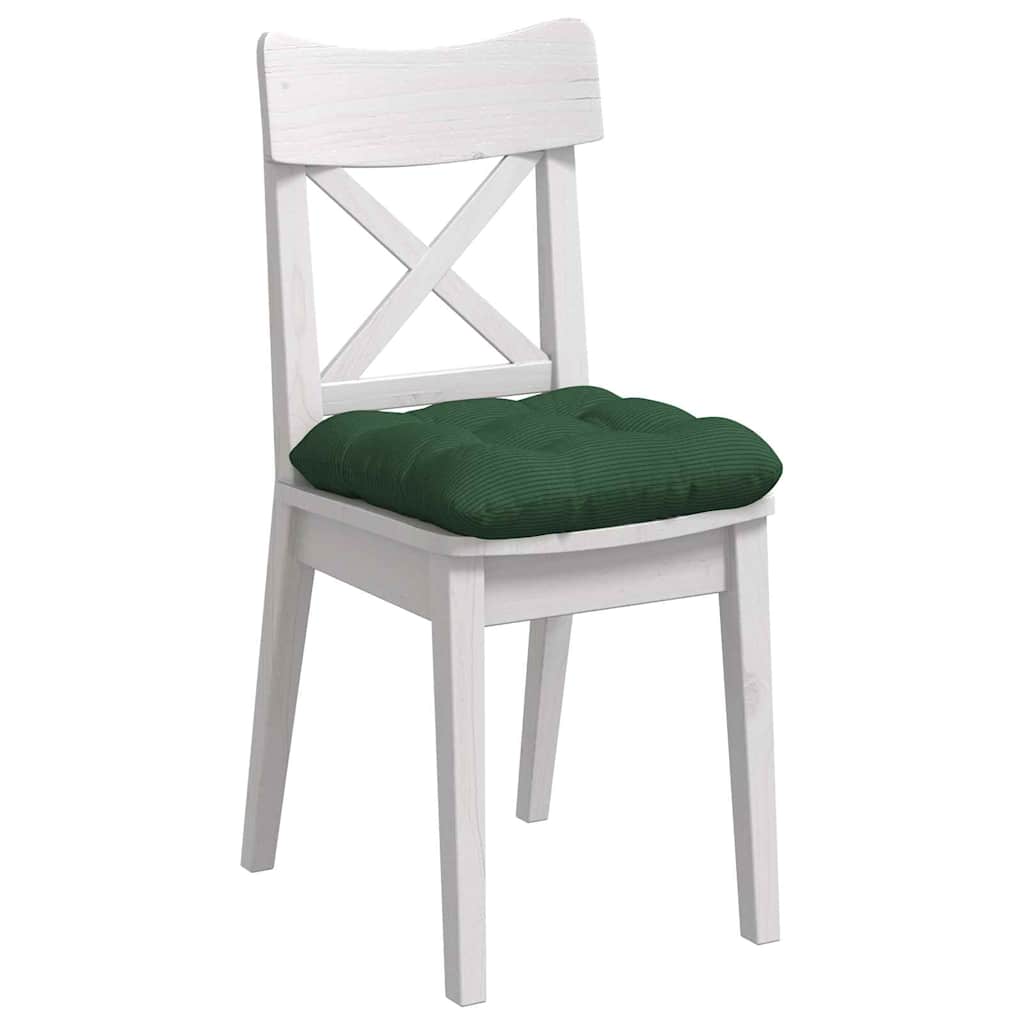 vidaXL Poduszki na siedziska 4 pcs Ciemna zieleń 40 x 40 cm