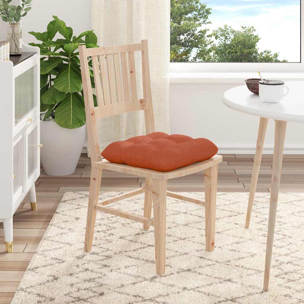 vidaXL Poduszki na siedziska 4 pcs Czerwono-pomarańczowy 40 x 40 cm