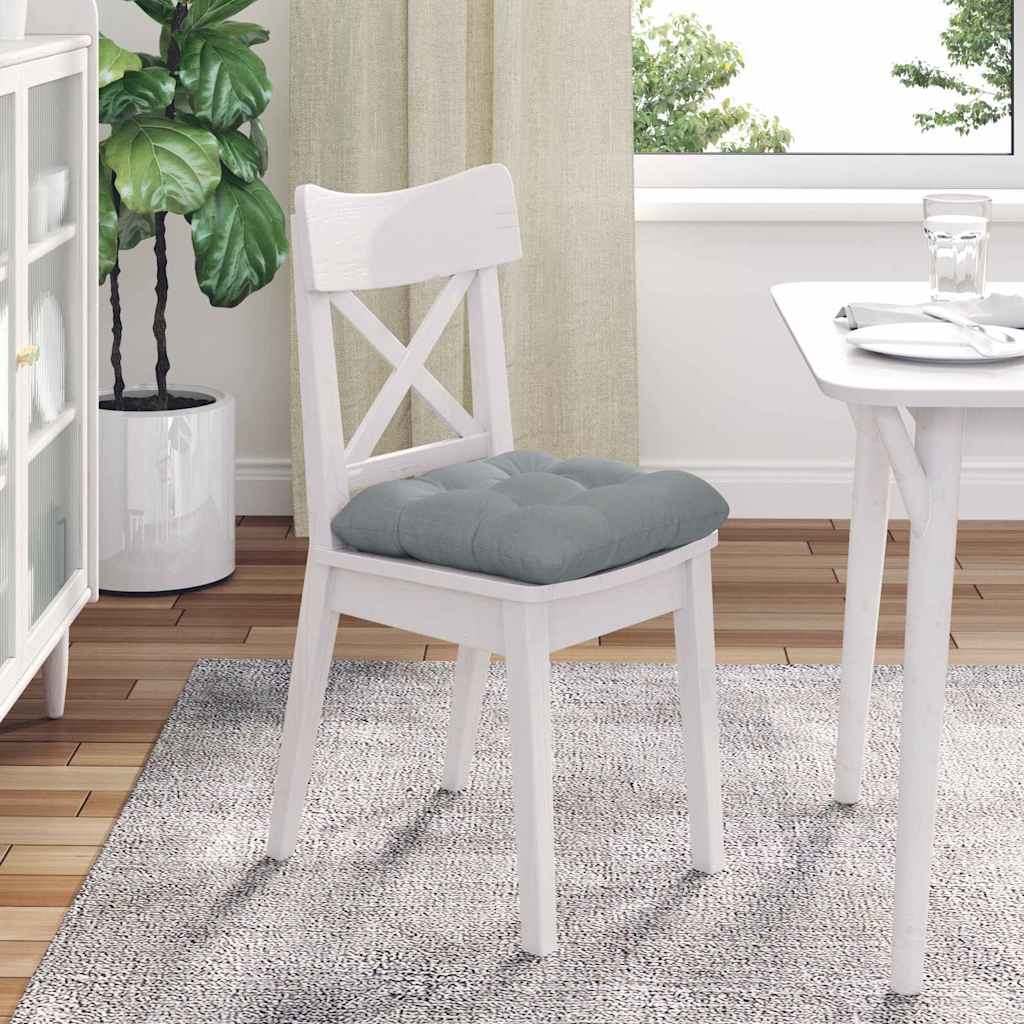 vidaXL Poduszki na siedziska 4 pcs Jasnoszary 45 x 45 x 12 cm tkanina