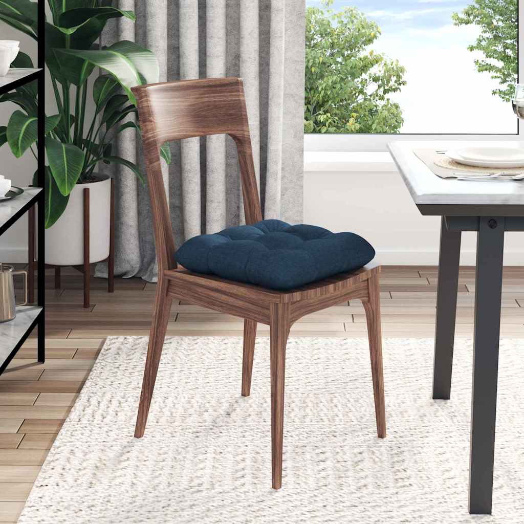 vidaXL Poduszki na siedziska 4 pcs Niebieski 45 x 45 x 12 cm tkanina