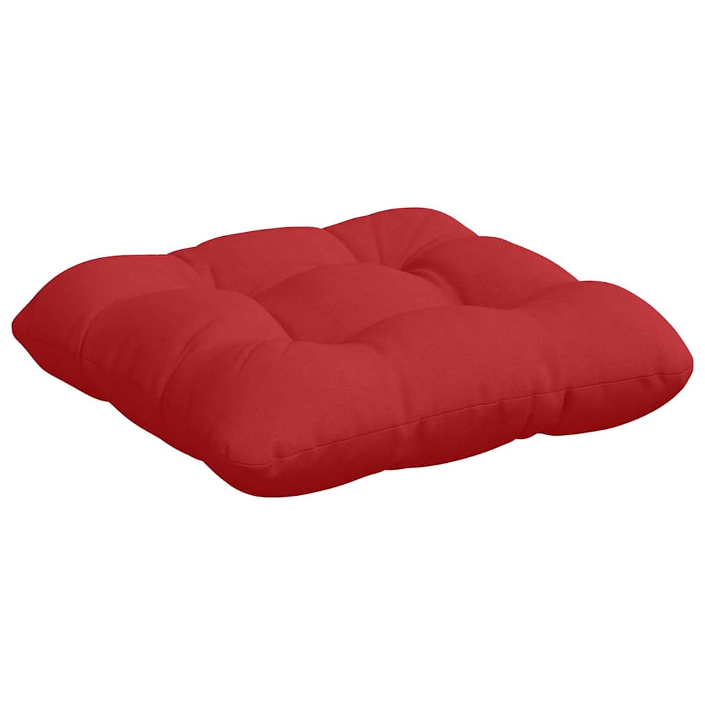 vidaXL Poduszki na siedziska 4 pcs Czerwony 45 x 45 x 12 cm tkanina