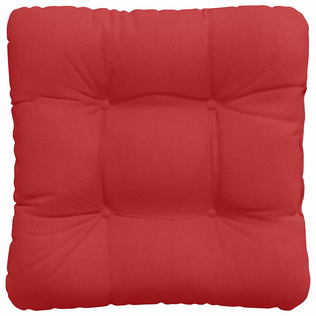 vidaXL Poduszki na siedziska 4 pcs Czerwony 45 x 45 x 12 cm tkanina