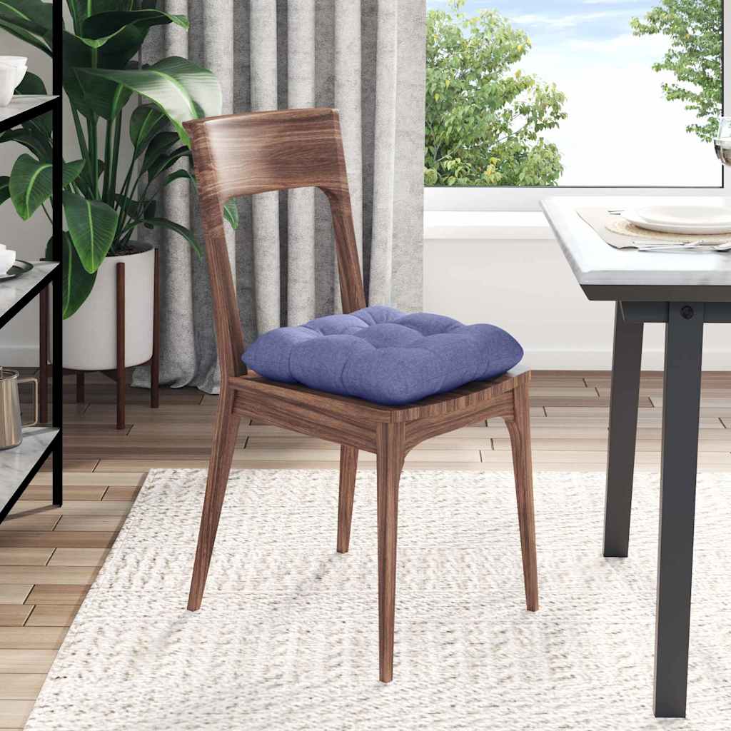vidaXL Poduszki na siedziska 4 pcs Niebieski dżins 45 x 45 x 12 cm