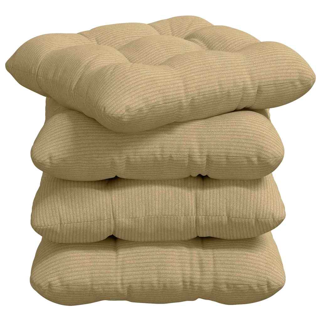 vidaXL Poduszki na siedziska 4 pcs Szary zielony 45 x 45 cm