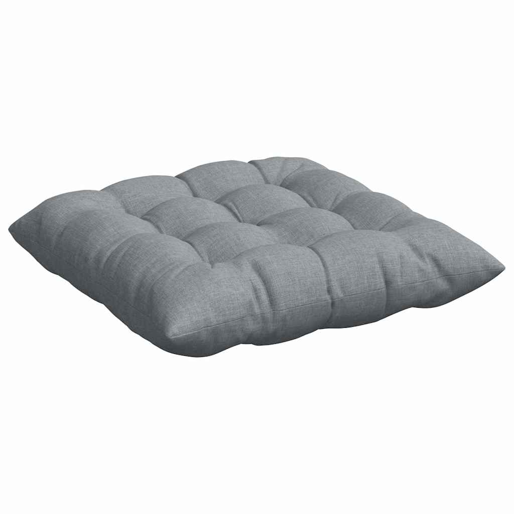 vidaXL Poduszki na siedziska 4 pcs Jasnoszary 40 x 40 x 6 cm tkanina