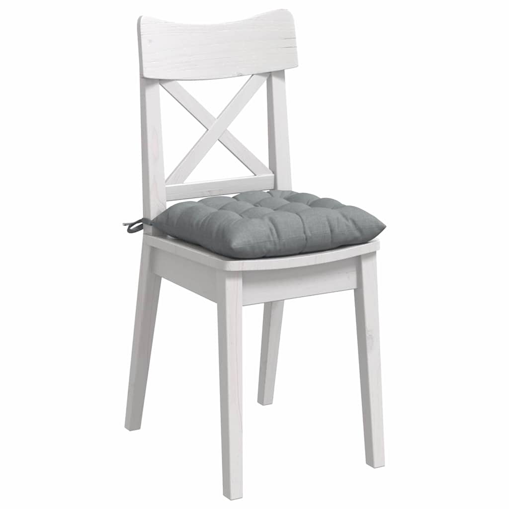 vidaXL Poduszki na siedziska 4 pcs Jasnoszary 40 x 40 x 6 cm tkanina