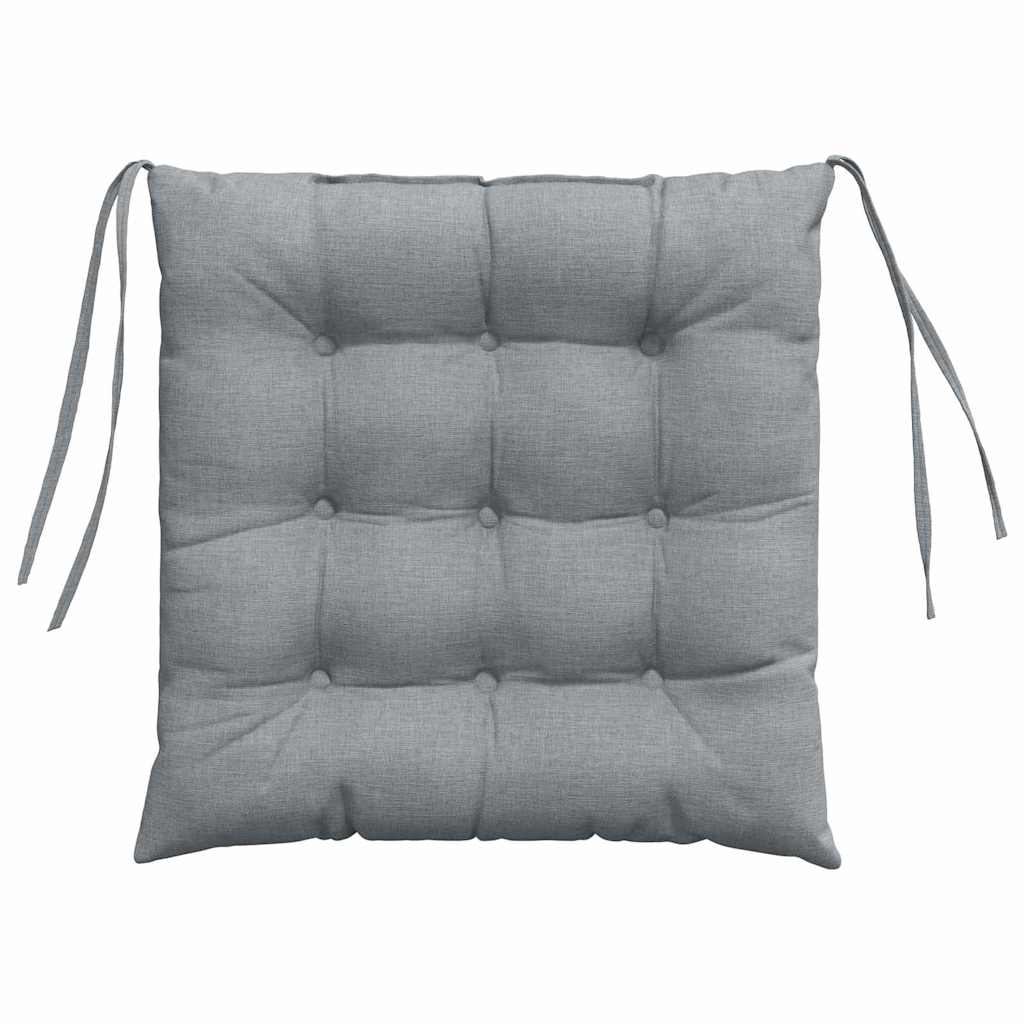 vidaXL Poduszki na siedziska 4 pcs Jasnoszary 40 x 40 x 6 cm tkanina