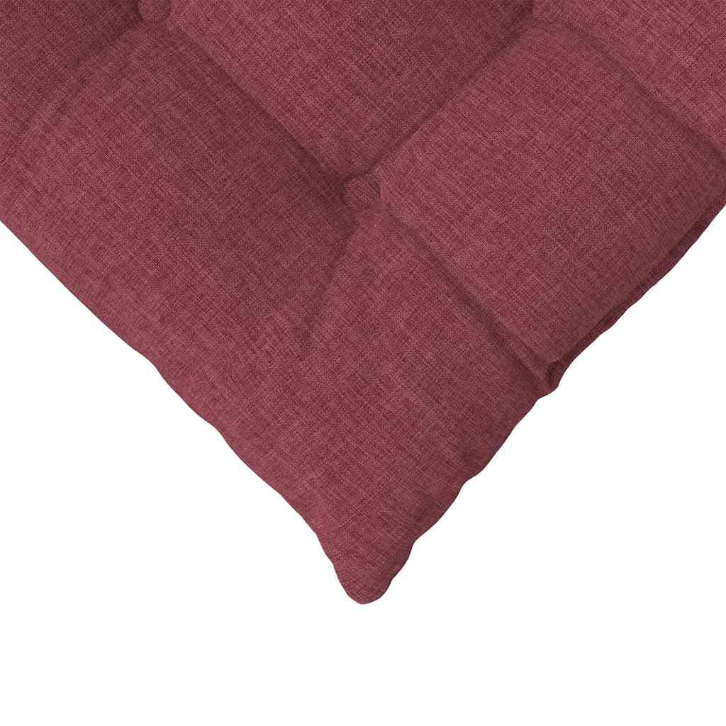 vidaXL Poduszki na siedziska 4 pcs Czerwone wino 40 x 40 x 6 cm