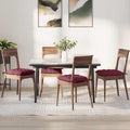 vidaXL Poduszki na siedziska 4 pcs Czerwone wino 40 x 40 x 6 cm