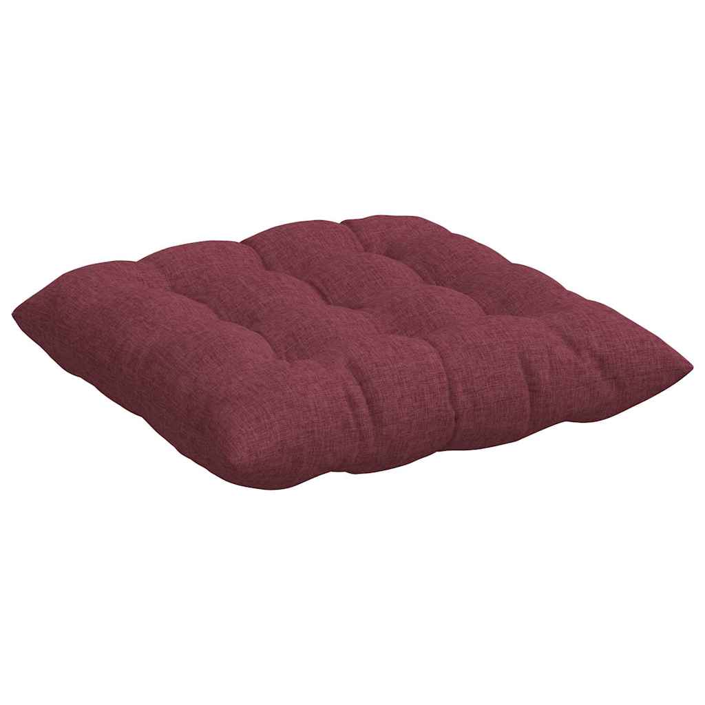 vidaXL Poduszki na siedziska 4 pcs Czerwone wino 40 x 40 x 6 cm