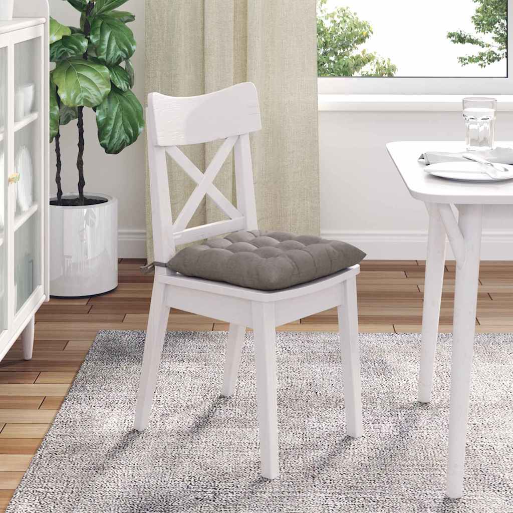 vidaXL Poduszki na siedziska 4 pcs Ciemnoszary 40 x 40 x 6 cm tkanina