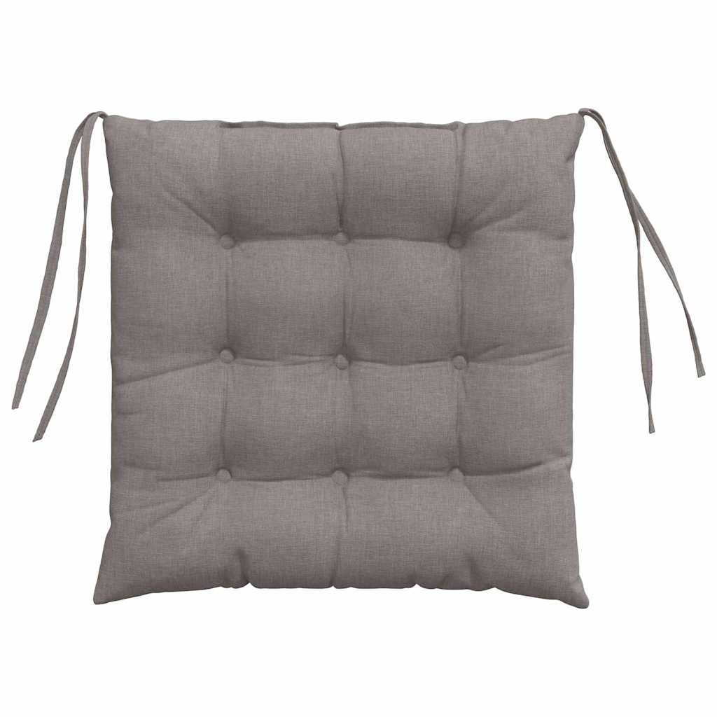 vidaXL Poduszki na siedziska 4 pcs Ciemnoszary 40 x 40 x 6 cm tkanina