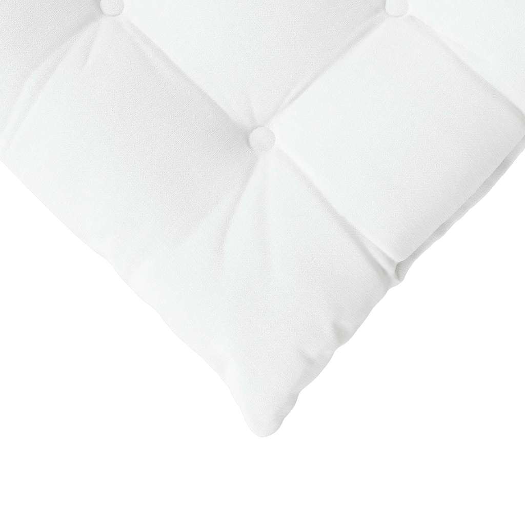 vidaXL Poduszki na siedziska 4 pcs Biały 40 x 40 x 6 cm tkanina
