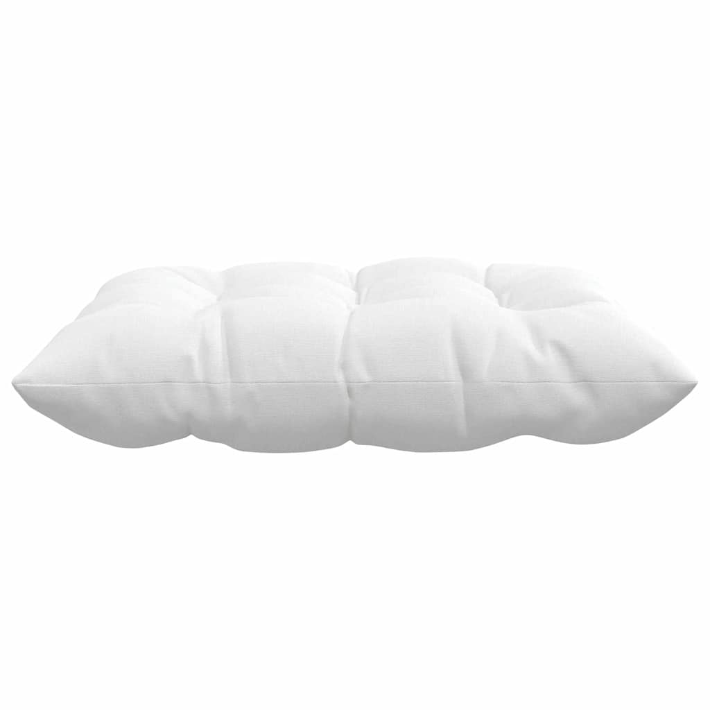 vidaXL Poduszki na siedziska 4 pcs Biały 40 x 40 x 6 cm tkanina