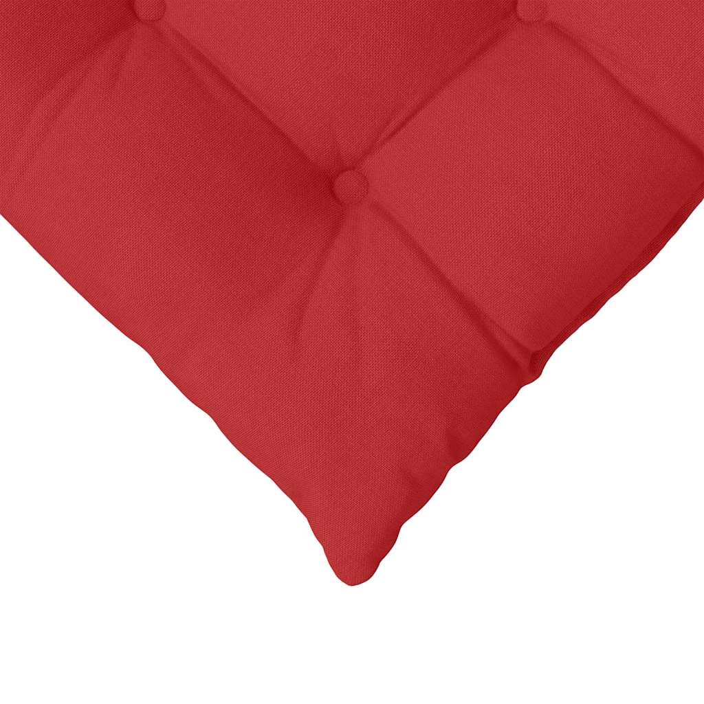 vidaXL Poduszki na siedziska 4 pcs Czerwony 40 x 40 x 6 cm tkanina