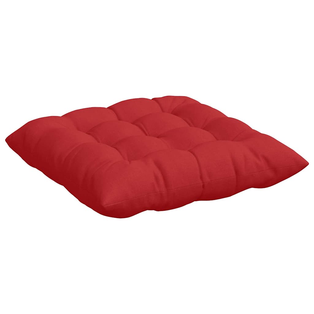 vidaXL Poduszki na siedziska 4 pcs Czerwony 40 x 40 x 6 cm tkanina