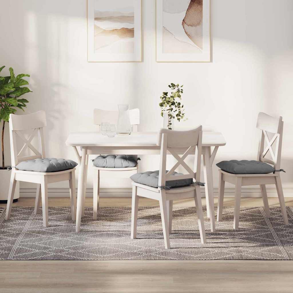 vidaXL Poduszki na siedziska 4 pcs Szary chmur 40 x 40 x 6 cm tkanina
