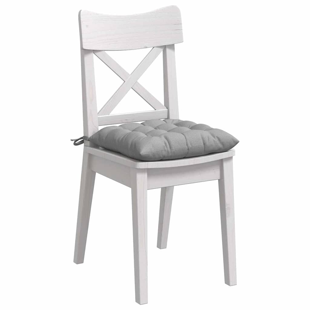 vidaXL Poduszki na siedziska 4 pcs Szary chmur 40 x 40 x 6 cm tkanina