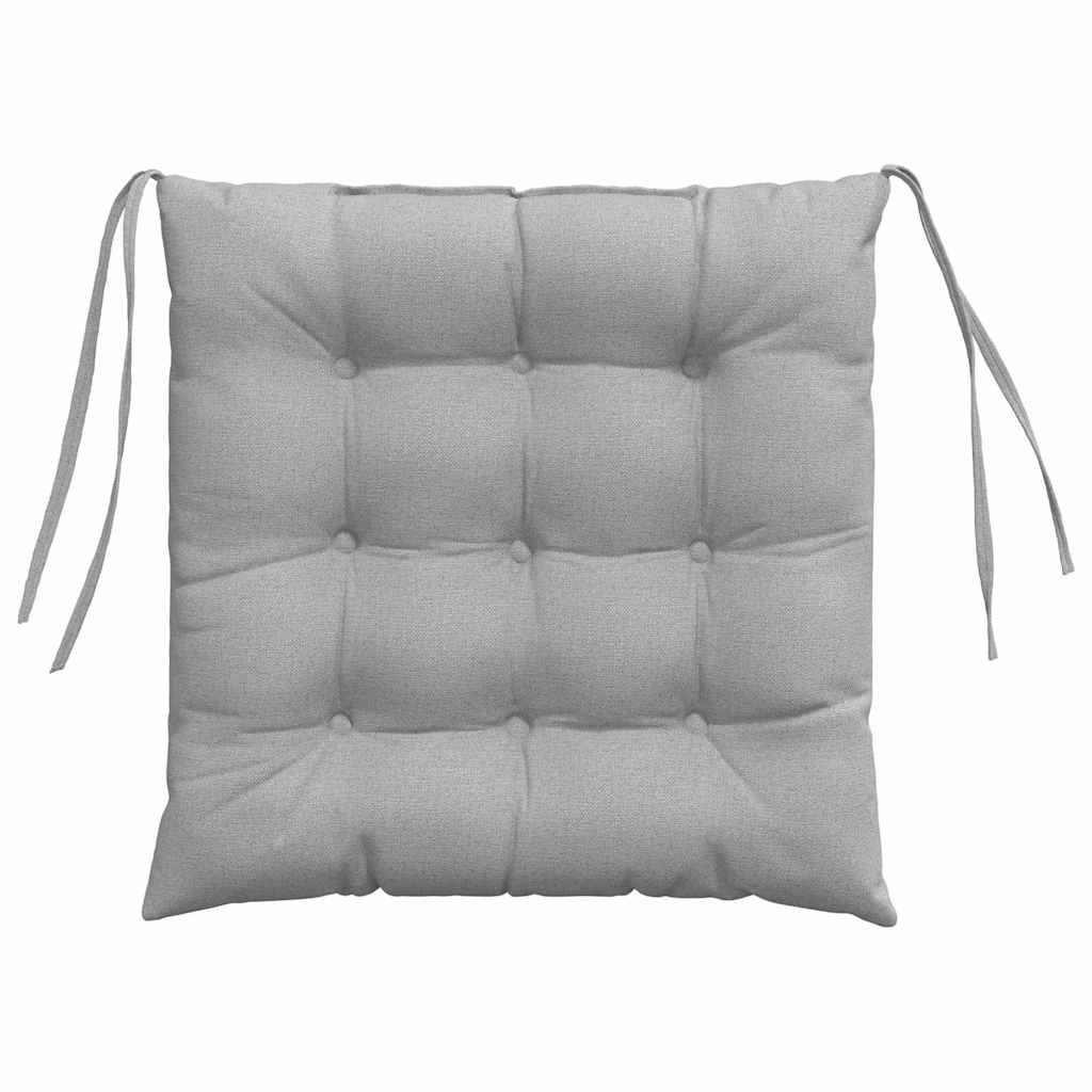 vidaXL Poduszki na siedziska 4 pcs Szary chmur 40 x 40 x 6 cm tkanina