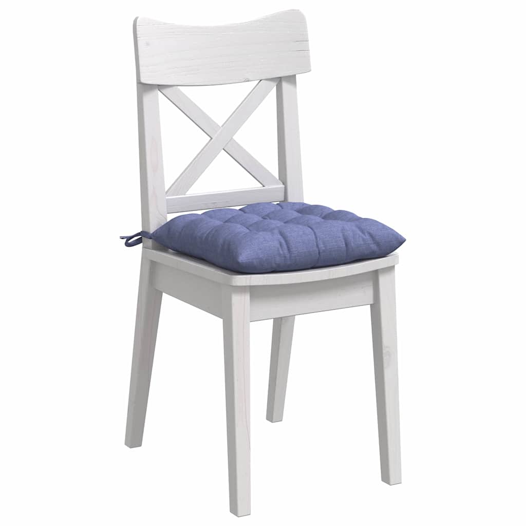 vidaXL Poduszki na siedziska 4 pcs Niebieski dżins 40 x 40 x 6 cm