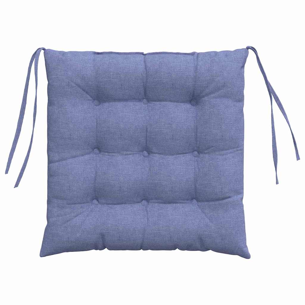 vidaXL Poduszki na siedziska 4 pcs Niebieski dżins 40 x 40 x 6 cm