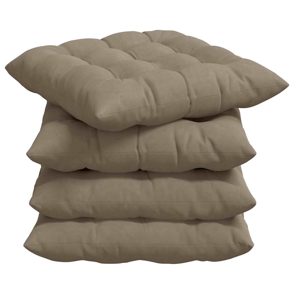 vidaXL Poduszki na siedziska 4 pcs Ciemnoszary 40 x 40 x 6 cm