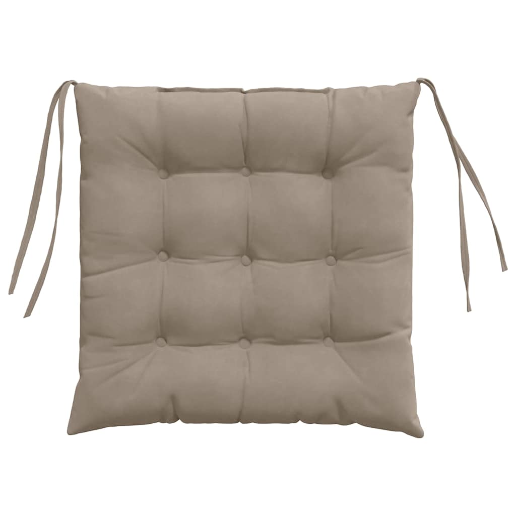 vidaXL Poduszki na siedziska 4 pcs Ciemnoszary 40 x 40 x 6 cm