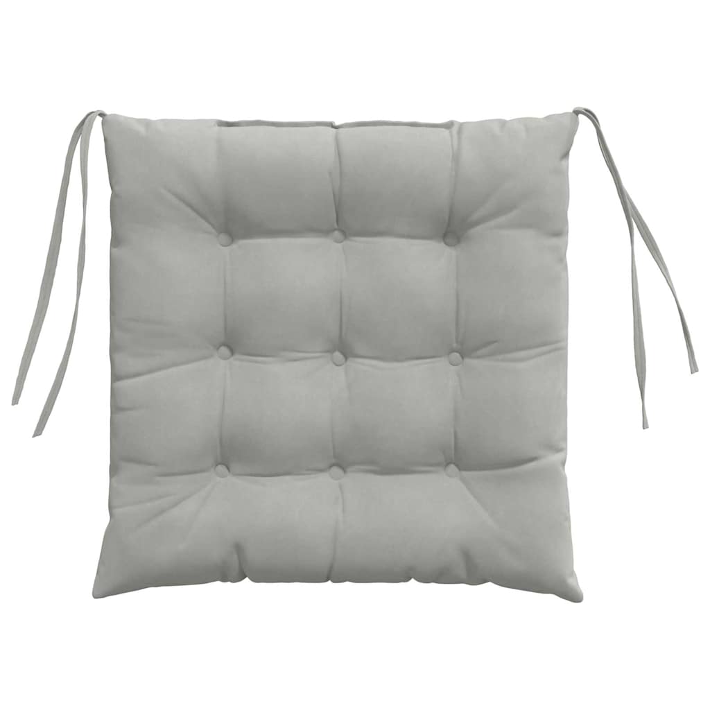 vidaXL Poduszki na siedziska 4 pcs Jasnoszary 40 x 40 x 6 cm