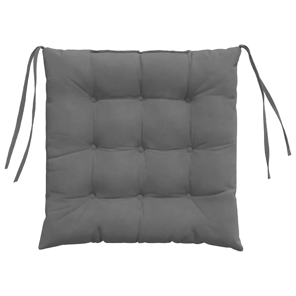 vidaXL Poduszki na siedziska 4 pcs Ciemnoszary 40 x 40 x 6 cm