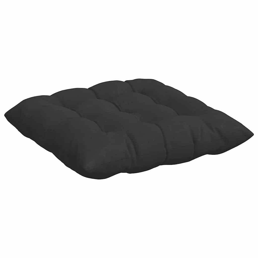 vidaXL Poduszki na siedziska 4 pcs Czarny 40 x 40 x 6 cm Mikrofibra
