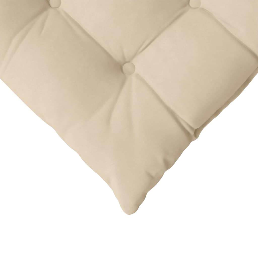 vidaXL Poduszki na siedziska 4 pcs Kremowy 40 x 40 x 6 cm Mikrofibra