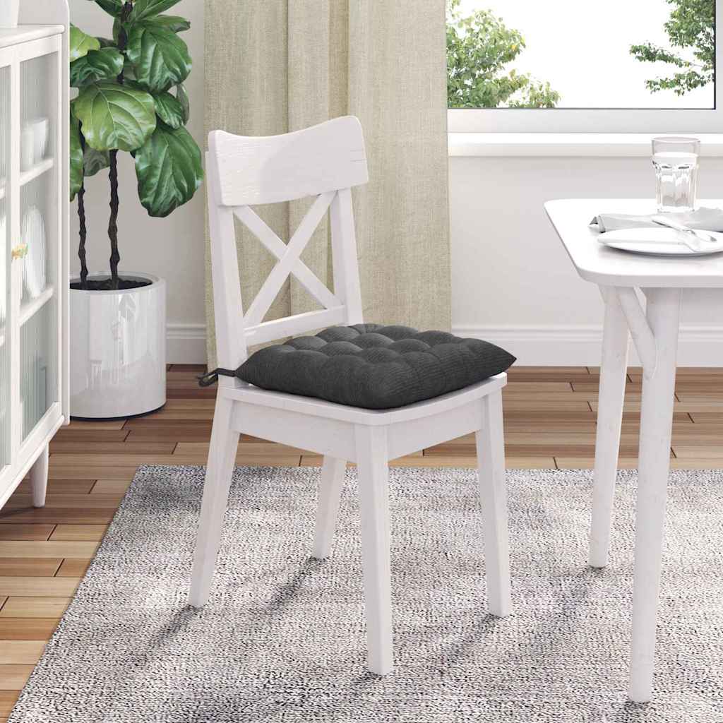 vidaXL Poduszki na siedziska 4 pcs Ciemnoszary 40 x 40 x 6 cm