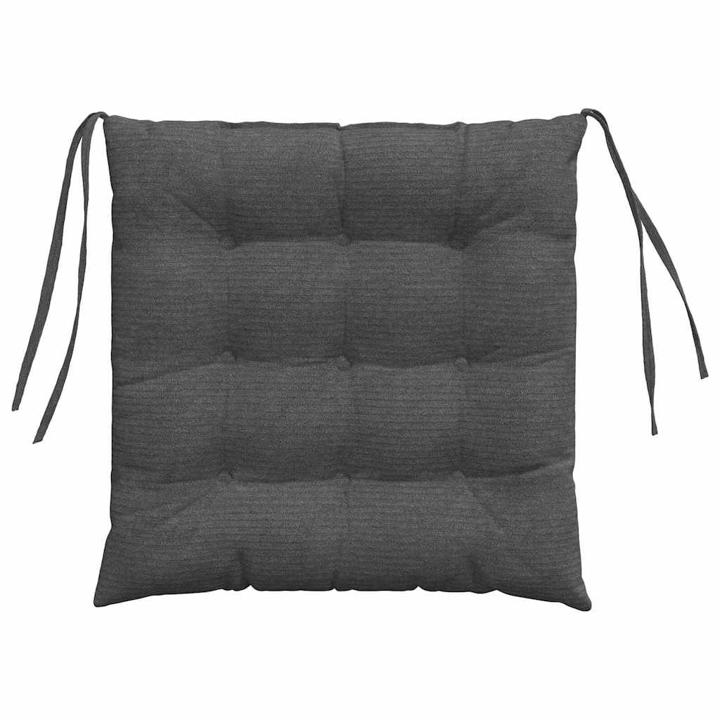 vidaXL Poduszki na siedziska 4 pcs Ciemnoszary 40 x 40 x 6 cm