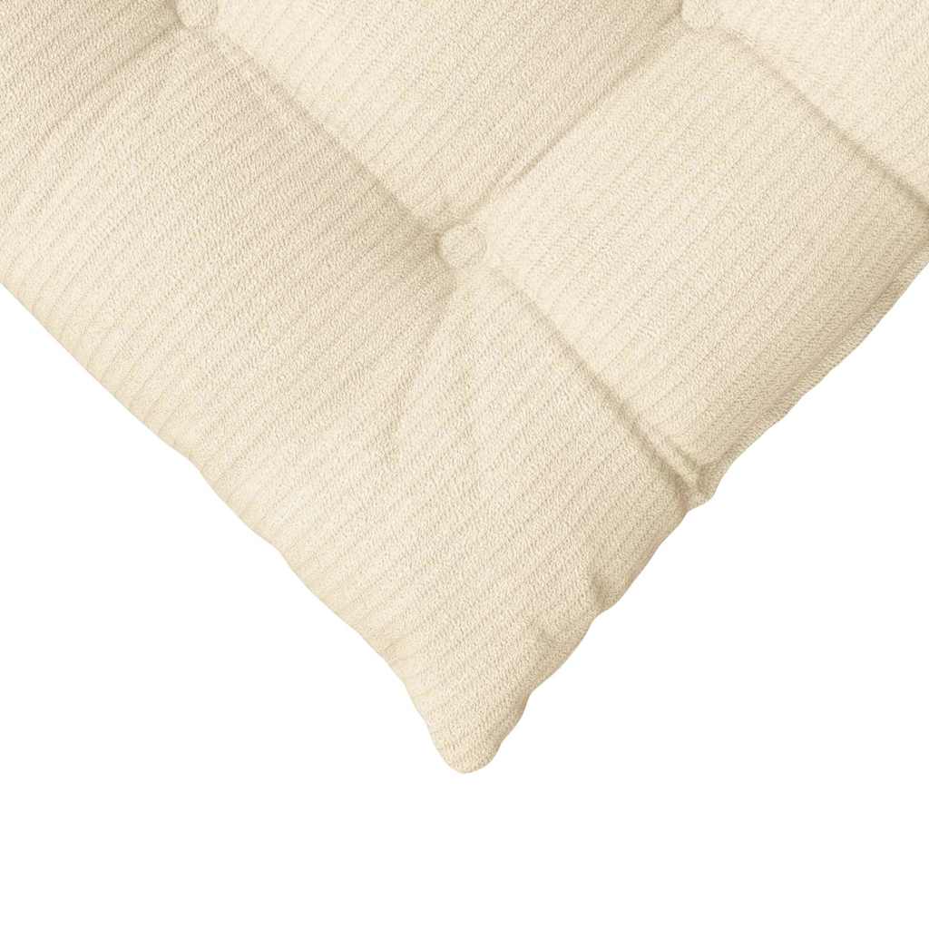 vidaXL Poduszki na siedziska 4 pcs Kremowy 40 x 40 x 6 cm